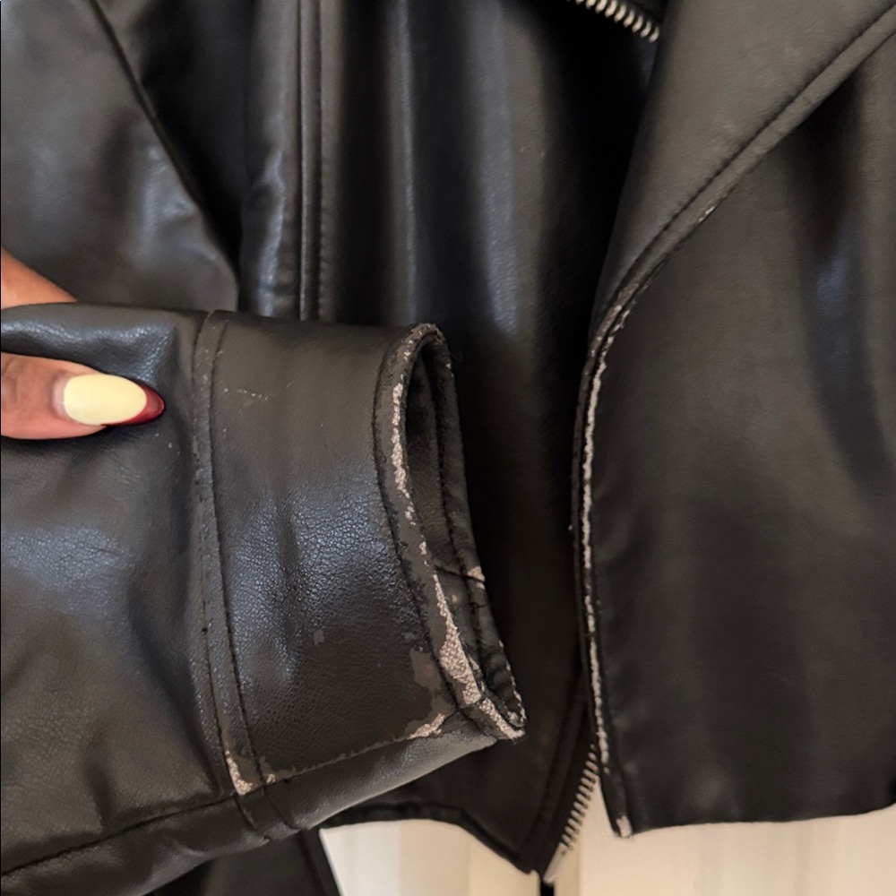 Zara Faux Leather Jacket - Picture 6 of 9